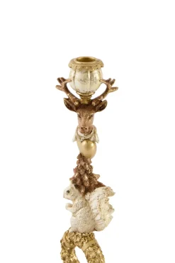 Light en Living Kandelaar 9,5x9x33 cm CERVINA zand+goud