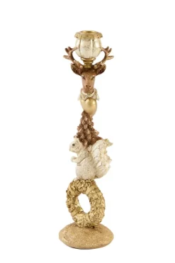 Light en Living Kandelaar 9,5x9x33 cm CERVINA zand+goud