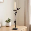 Light en Living Kandelaar 18x11,5x40 cm BIRD mat zwart