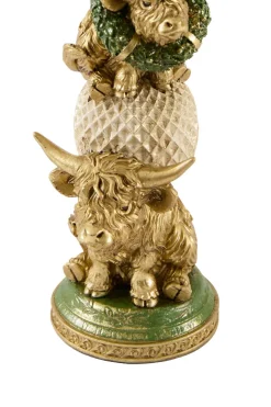 Light en Living Kandelaar 12x9,5x30,5 cm BULL goud+crème