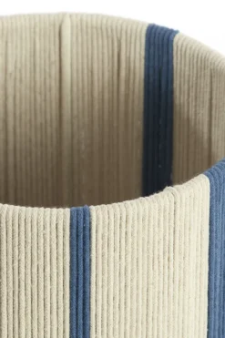 Light en Living Kap cilinder 20-20-30 cm MEDAN crème+blauw