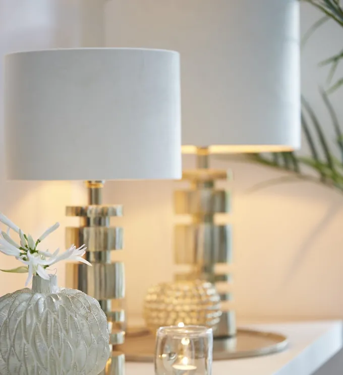 Light en Living Kap cilinder 25-25-18 cm VELOURS off white