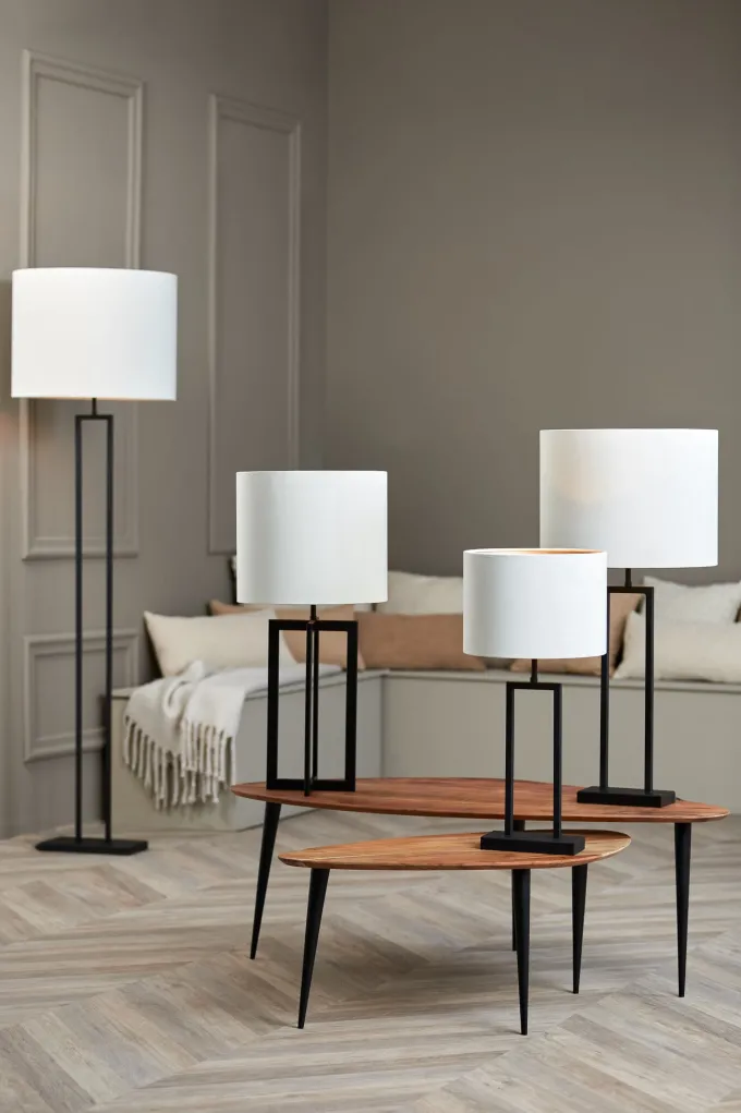 Light en Living Kap cilinder 40-40-30 cm VELOURS off white