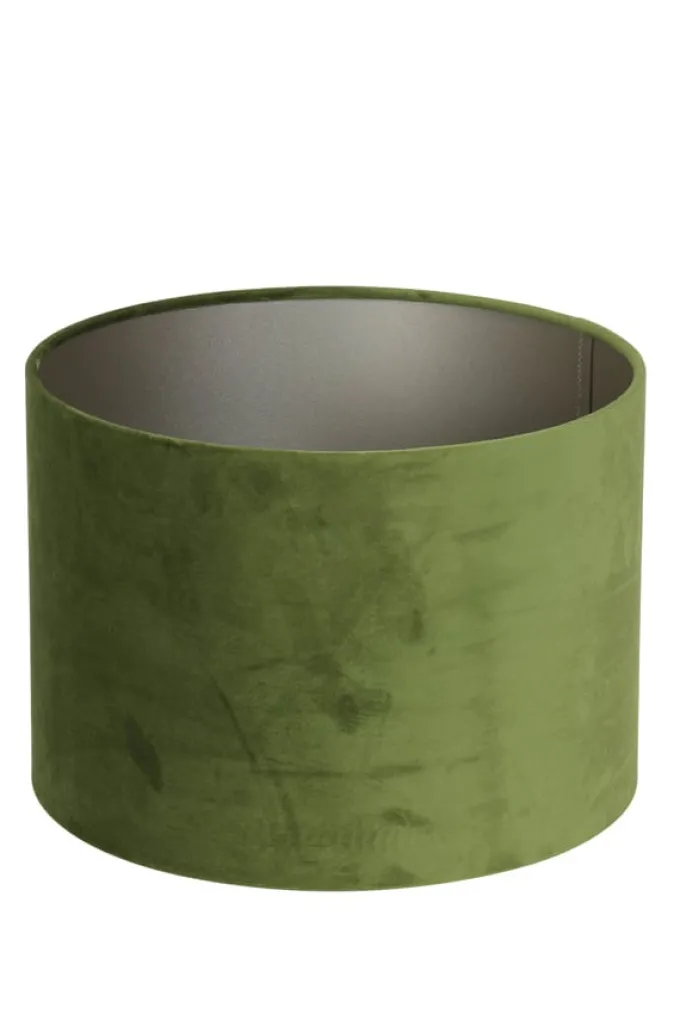 Light en Living Kap cilinder 40-40-30 cm VELOURS olive green