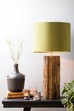 Light en Living Kap cilinder 40-40-30 cm VELOURS olive green