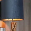 Light en Living Kap cilinder VELOURS dusty blue - Diverse afmetingen