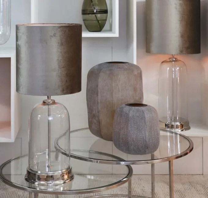 Light en Living Kap cilinder ZINC taupe Ø 40 cm