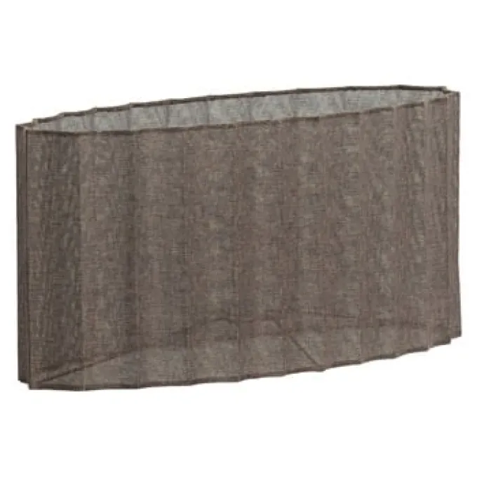 Light en Living Kap ovaal recht smal 45-21-22 cm DISLI linnen bruin
