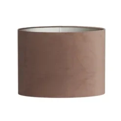 Light en Living Kap ovaal recht smal 38x17,5x28 cm VELOURS chocolade bruin