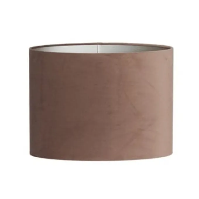 Light en Living Kap ovaal recht smal 38x17,5x28 cm VELOURS chocolade bruin