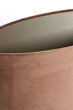 Light en Living Kap ovaal recht smal 38x17,5x28 cm VELOURS chocolade bruin