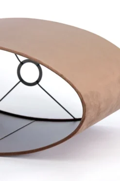 Light en Living Kap ovaal recht smal 38x17,5x28 cm VELOURS chocolade bruin