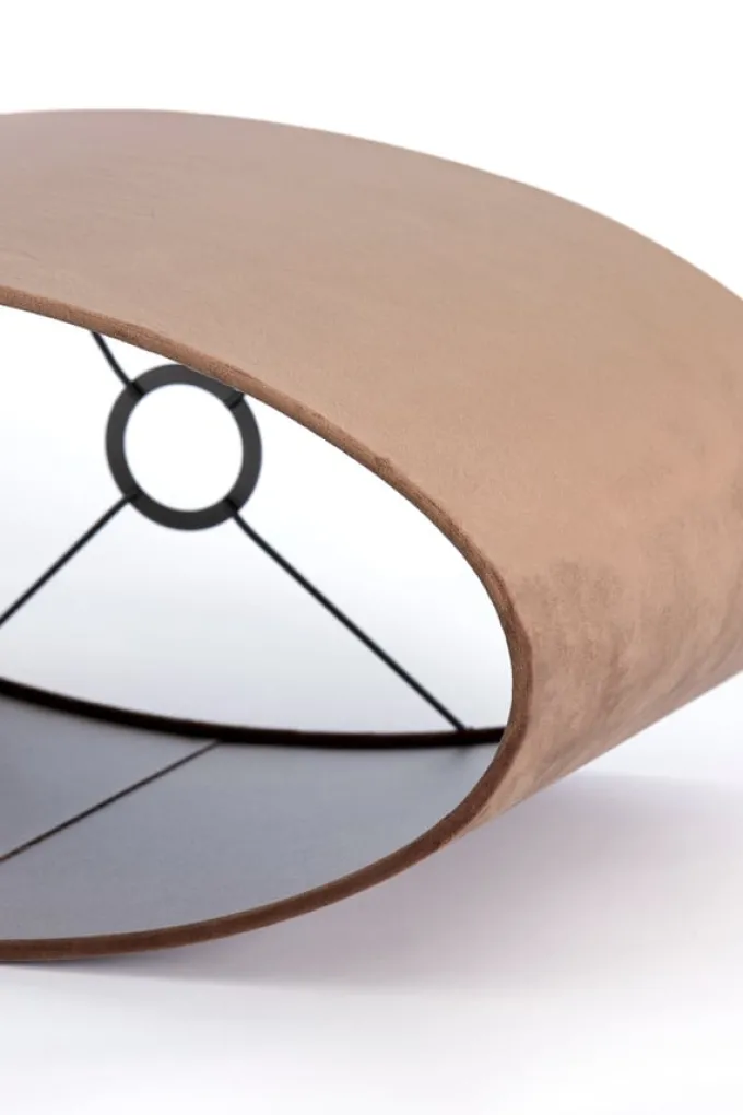 Light en Living Kap ovaal recht smal 38x17,5x28 cm VELOURS chocolade bruin