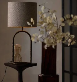 Light en Living Kap ovaal recht smal 30-15-25 cm BRANDY beige