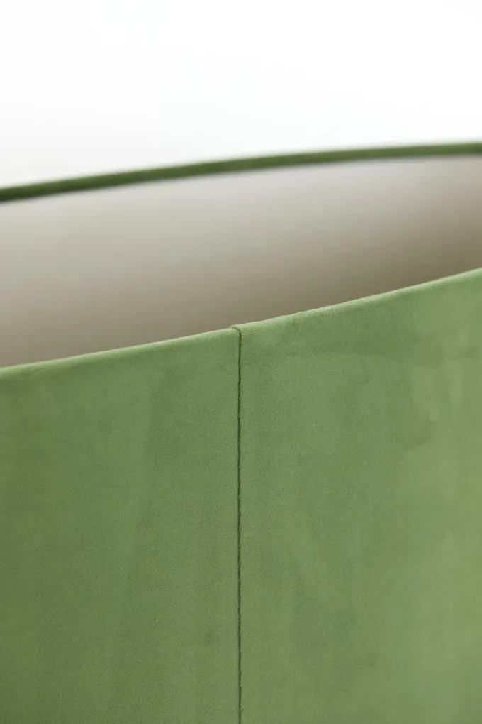 Light en Living Kap ovaal recht smal 38-17,5-28 cm VELOURS dusty green