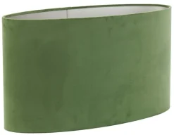Light en Living Kap ovaal recht smal 38-17,5-28 cm VELOURS dusty green