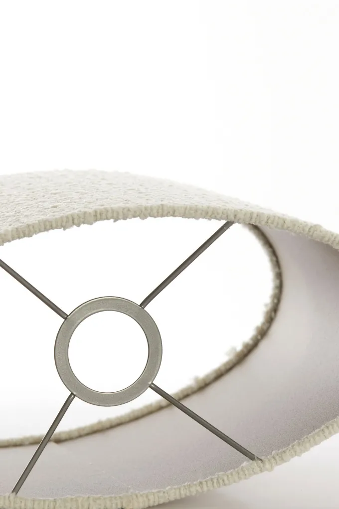 Light en Living Kap ovaal recht smal 38-17,5-28 cm BOLERO wit