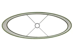 Light en Living Kap ovaal recht smal 30-15-25 cm VELOURS dusty green