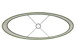 Light en Living Kap ovaal VELOURS Dusty groen 45-21-32 cm
