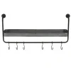 Light en Living Kapstok 6 haaks 79x16x32 cm GIBARA zink