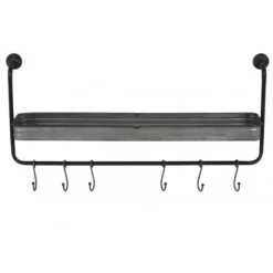 Light en Living Kapstok 6 haaks 79x16x32 cm GIBARA zink