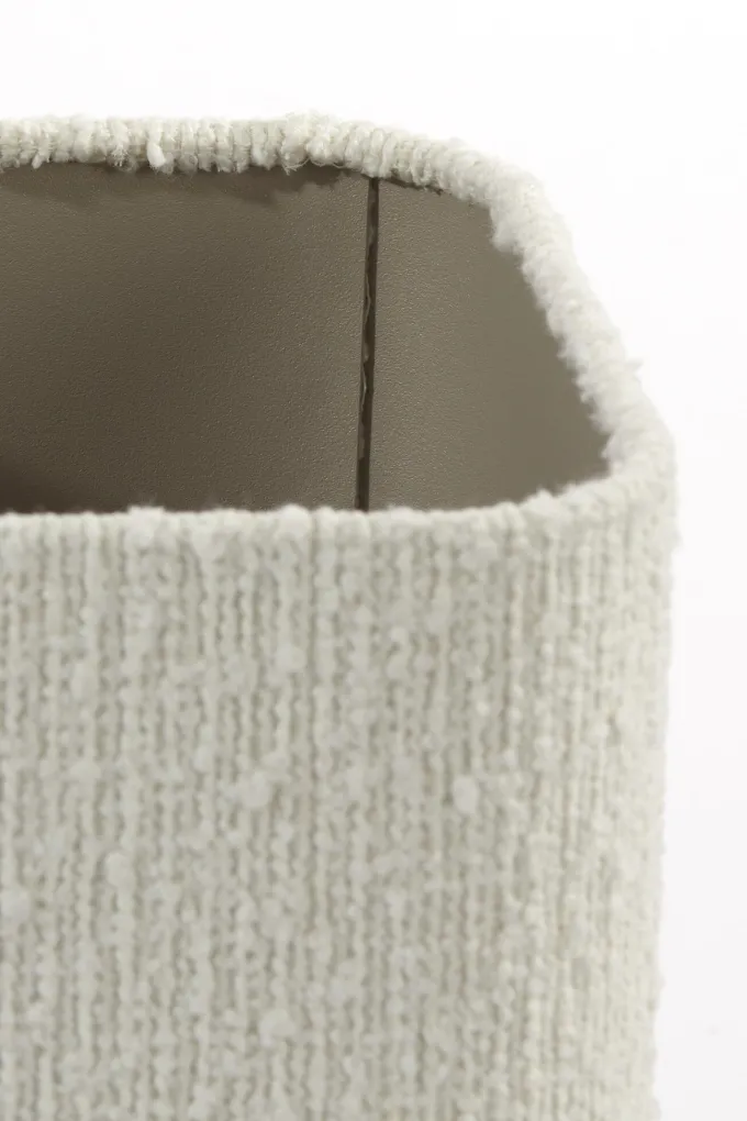 Light en Living Kap vierkant rond hoog 20-20-26 cm BOLERO wit