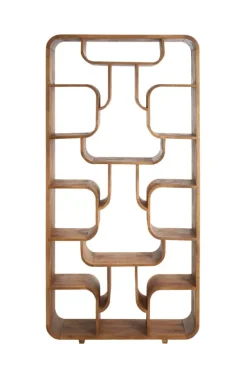 Light en Living Kast open 100x30x200 cm LABARE licht bruin