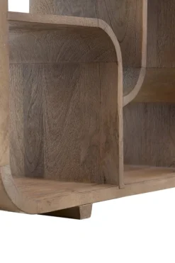 Light en Living Kast open 100x30x200 cm LABARE grijs-donker bruin