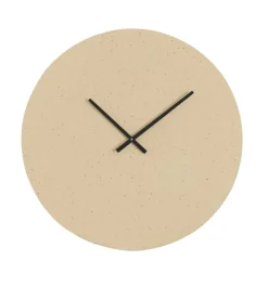Light en Living Klok Ø59 cm LICOLA mat zand+licht bruin gespikkeld