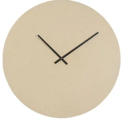 Light en Living Klok Ø74 cm LICOLA mat zand+licht bruin gespikkeld