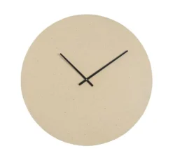 Light en Living Klok Ø74 cm LICOLA mat zand+licht bruin gespikkeld