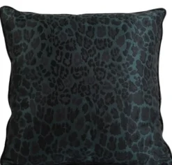 Light en Living Kussen LEOPARD Groen - Luxe Sierkussen 45x45 cm