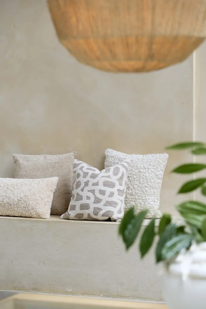 Light en Living Kussen 45x45 cm ALPENA taupe+beige