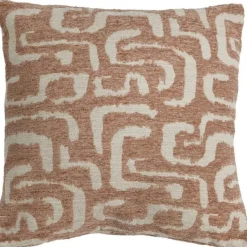 Light en Living Kussen 45x45 cm ALZEY terra+beige veren gevuld