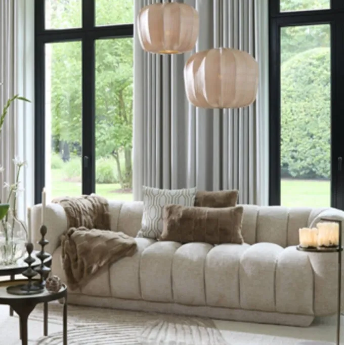 Light en Living Kussen 60x30 cm COMBARRO lichtbruin