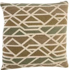 Light en Living Kussen 45x45 cm FULDOS mint groen+crème veren gevuld