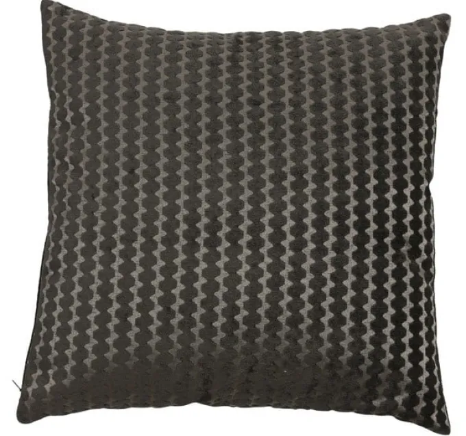 Light en Living Kussen 45x45 cm GARALO velours donker bruin/licht goud