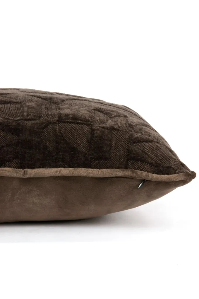 Light en Living Kussen 43x43 cm HATO donkerbruin