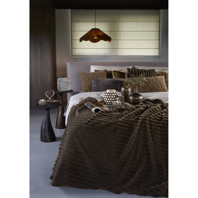 Light en Living Kussen 43x43 cm HATO bruin