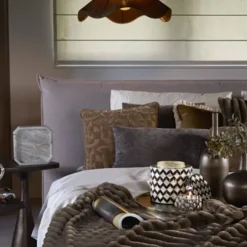 Light en Living Kussen 43x43 cm HATO bruin