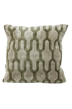 Light en Living Kussen 45x45 cm JEMBANA zand+olijf groen