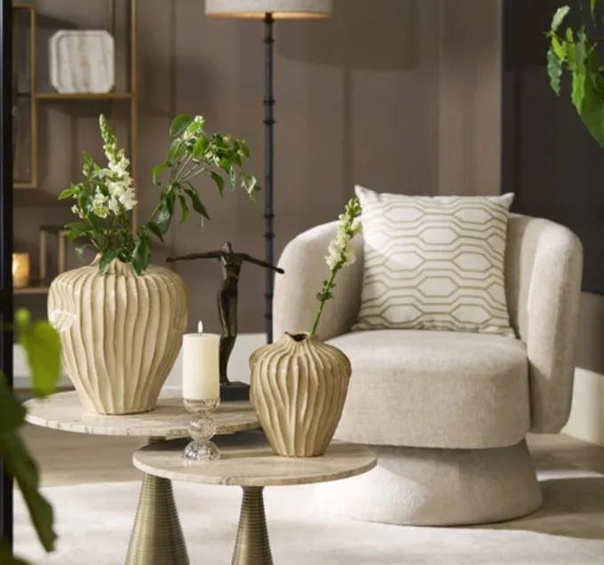 Light en Living Kussen 45x45 cm JOPLIN crème+goud