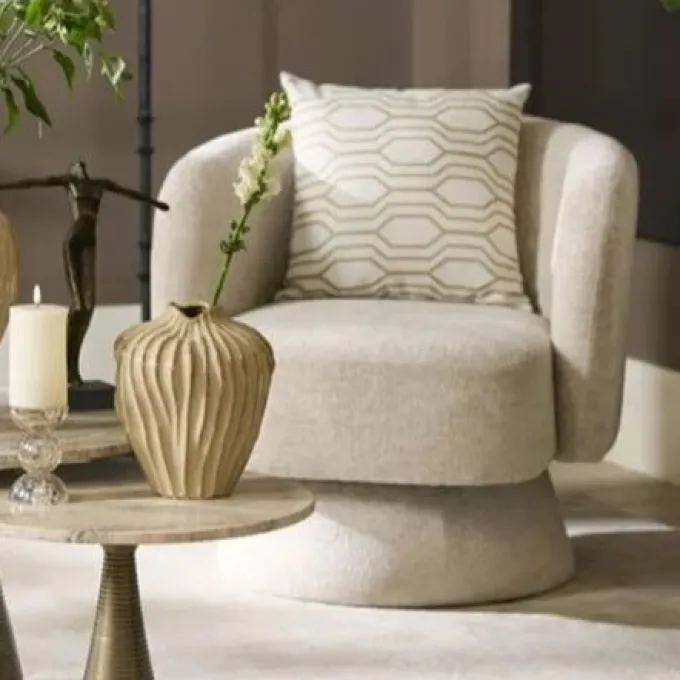 Light en Living Kussen 45x45 cm JOPLIN crème+goud