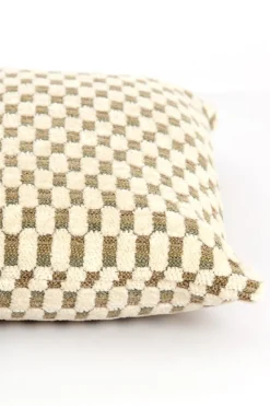 Light en Living Kussen 45x45 cm KASSEL mint groen+crème veren gevuld
