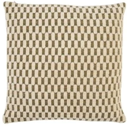 Light en Living Kussen 45x45 cm KASSEL mint groen+crème veren gevuld