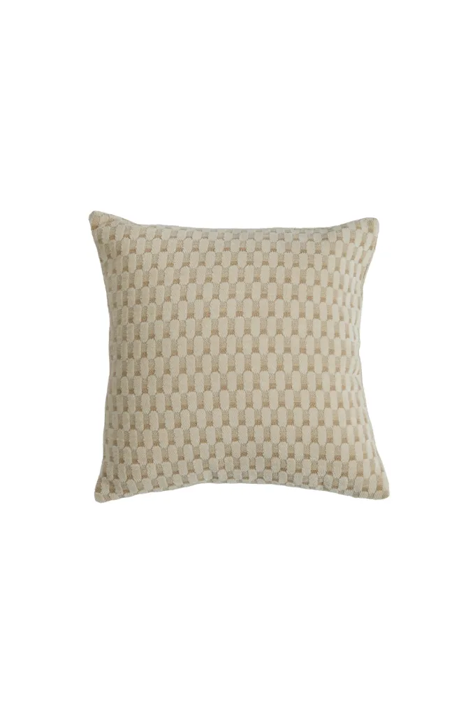 Light en Living Kussen 45x45 cm KASSEL beige+crème veren gevuld