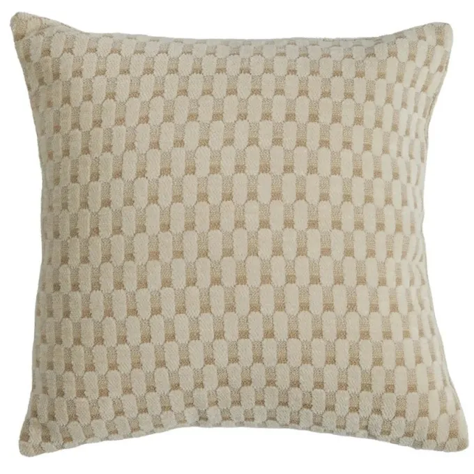 Light en Living Kussen 45x45 cm KASSEL beige+crème veren gevuld