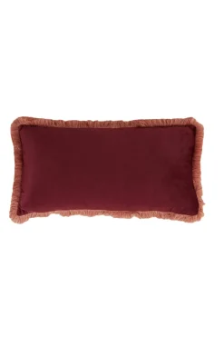 Light en Living Kussen 60x30 cm LIENA velvet bordeaux-licht roze