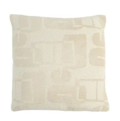 Light en Living Kussen 45x45 cm LYSS crème veren gevuld