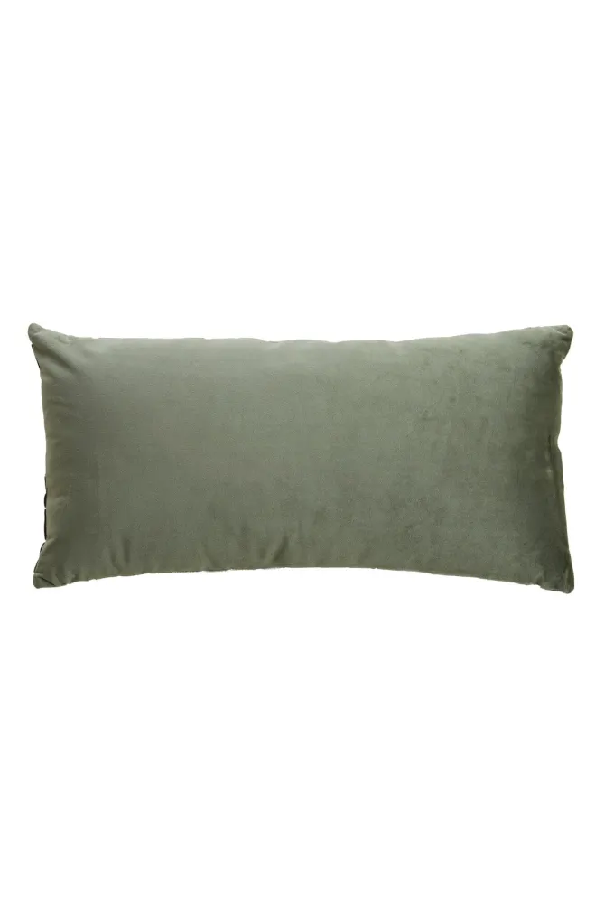 Light en Living Kussen 60x30 cm ROMAIN groen-wit
